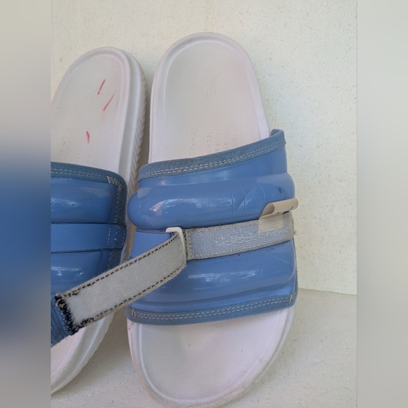 Jordan Super Play Slide Sandal size 13 White and ceil blue Engineered 23 DM - Picture 9 of 9